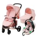 My Babiie - MB200i 3-in-1 Travel System with i-Size Car Seat - Dani Dyer Pink Plaid