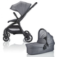 JuniorJones J-SPIRIT Stroller and Carrycot 2 in 1 Bundle - Frost Grey