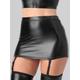 Lovehoney Fierce Wet Look Suspender Skirt - Small - Black