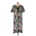 Johnny Was Casual Dress: Black Floral Dresses - Women's Size Small