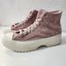 Converse Shoes | Converse Chuck Taylor Lugged 2.0 High Top Muave Velour Shoes A03243c Women 12.5 | Color: Pink/Purple | Size: 12.5