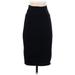 CAbi Casual Midi Skirt Calf Length: Black Print Bottoms - Women's Size 0