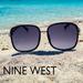 Nine West Accessories | Beautiful Nine West Oversized Square Sunglasses Black With Gold Trim | Color: Black/Gold | Size: Os