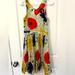 Anthropologie Dresses | Girls From Savoy Anthropologie Primary Bloom Silk Dress Size 0 | Color: Red/Yellow | Size: 0