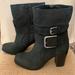 Nine West Shoes | New Inbox 8.5 Nine West Chana Heeled Ankle Boots Dk Charcoal Black Suede Leather | Color: Black/Gray | Size: 8.5