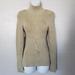 Free People Sweaters | Intimately Free People Nwt Small Beige Gold Metallic Mockneck Sweater Ribbed Top | Color: Cream/Gold | Size: S