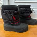 Polo By Ralph Lauren Shoes | Big Kids Ralph Lauren Polo Snow Winter Boots Size 5 (Us), 4.5 (Uk), 37 (Eur) | Color: Black/Red | Size: 5bb