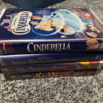 Disney Media | Bundle Of 4 Disney Movie Vhs Tapes | Color: Blue/Purple | Size: Os
