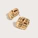 Madewell Jewelry | Gold Square Stud European Style Statement Earrings | Color: Gold | Size: Os