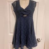 Jessica Simpson Dresses | Jessica Simpson Navy Lace Overlay Dress Women’s Size Medium | Color: Blue | Size: M