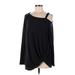 leo rosi Long Sleeve Blouse: Black Tops - Women's Size Medium