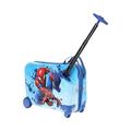 FUL Marvel Spider-Man 19 Inch Carry On Luggage, Kids Ride On Suitcase with Spinner Wheels, Hardshell Rolling Travel Trolley, Blue, Blue, 19-inch, Spider-man Carry on Luggage, Kids Ride on Suitcase