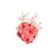Fashion Brooch Peony Brooches for Women - Gold Plated Floral Brooch Lapel Pin Retro Coat Weater Cardigan Brooch Pins - Women Wedding Corsage Jewelry Gifts Brooches for Women