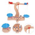 ibasenice 1 Set Wooden Number Balance Kid Learning Toys Children Toys Diy Balance Toy Preschool Toy Children’s Toys Childrens Toys Brain Toy Wooden Balance Game Balance Scale Balance Toys