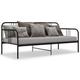 Sunydog Sofa Bed Frame Day Bed for Living Room Black Metal 90x200 cm