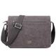 Troop London L1577 Classic Messenger Bag (Medium) Charcoal