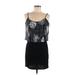 Derek Heart Casual Dress - Mini: Black Graphic Dresses - Women's Size Medium