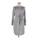 Lily Rose Casual Dress - Sweater Dress: Gray Marled Dresses - Women's Size X-Large