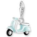 Charm-Einhänger THOMAS SABO "Vespa, 1937-041-7, 1992-007-9" Charms schwarz (silberfarben, türkis, schwarz) Damen Charms Anhänger