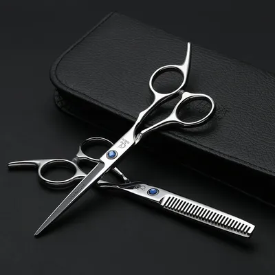 Ciseaux de coupe de cheveux en acier inoxydable kit de cisailles amincissantes rasoir