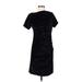 Catherine Malandrino Casual Dress - Sheath Crew Neck Short sleeves: Black Print Dresses - New - Women's Size Small