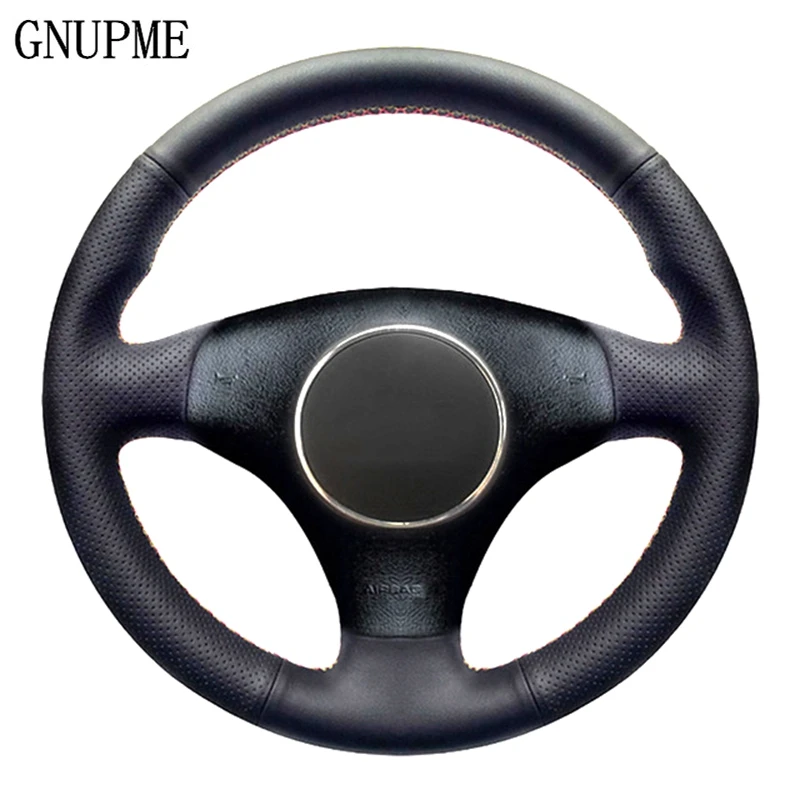 GNUPME – housse de volant de voiture noire en cuir artificiel, pour Audi A3 à 3 rayons 2000 – 2003 Audi TT 1999-2005