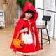 Robe de Spectacle du Petit Chaperon Rouge pour Fille Boule de Maquillage pour Halloween Noël