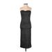 Abercrombie & Fitch Cocktail Dress - Sheath Strapless Sleeveless: Gray Dresses - Women's Size X-Small Petite