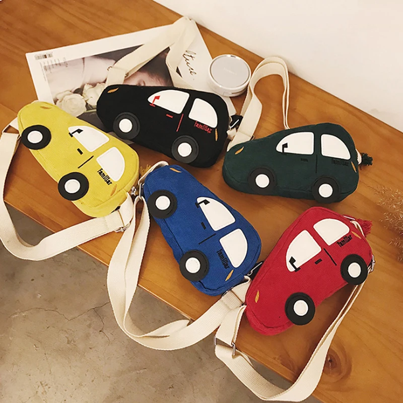 Mode Mini sac à bandoulière paquet enfants bébé garçons filles voiture sac à bandoulière sacs à main dessin animé cochon Mini porte-monnaie