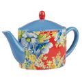 Certified International Blossom Teapot in Blue/Orange/White | Wayfair 31411