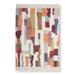 Blue/Gray 96 x 60 x 0.75 in Area Rug - LOOMY Abstract Hand Knotted Area Rug in Blue/Red/Ivory Cotton/Wool | 96 H x 60 W x 0.75 D in | Wayfair