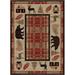 Red 39 x 27 x 0.4 in Area Rug - Mayberry Rug Hearthside Area Rug Polypropylene | 39 H x 27 W x 0.4 D in | Wayfair HS5760 2X3