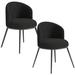 George Oliver Itsuo Back Side Chair Dining Chair Upholstered/Velvet/Metal in Black | 30 H x 26.77 W x 20.07 D in | Wayfair