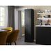 Latitude Run® Jaylena 100% Solid Wood 16.5" Wide Pantry Utility Storage Cabinet w/ Solid Wood Doors Wood in Black | Wayfair