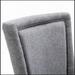 August Grove® Barsby Fabric Wing Back Side Chair Dining Chair Wood/Upholstered in Gray | 36.4 H x 21.6 W x 24 D in | Wayfair