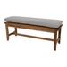 Loon Peak® Jamshida Teak Outdoor Bench w/ Sunbrella Cushions Wood/Natural Hardwoods in Brown/White | 18 H x 72 W x 15.25 D in | Wayfair