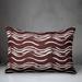 Wrought Studio™ Black Waves Outdoor Throw Pillow Polyester/Polyfill blend in Red | 14 H x 20 W x 1.5 D in | Wayfair