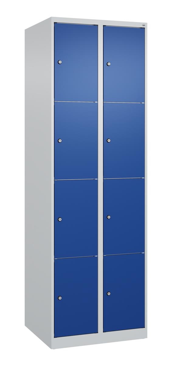 C+P Schließfachschrank Classic PLUS, 2 Abteile, 1850x600x500mm, 7035/5010 Image