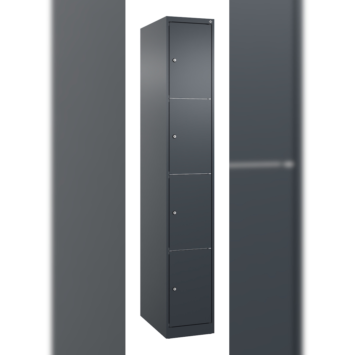 C+P Schließfachschrank Classic PLUS, 1 Abteil, 1850x300x500mm, 7016/7016 Image