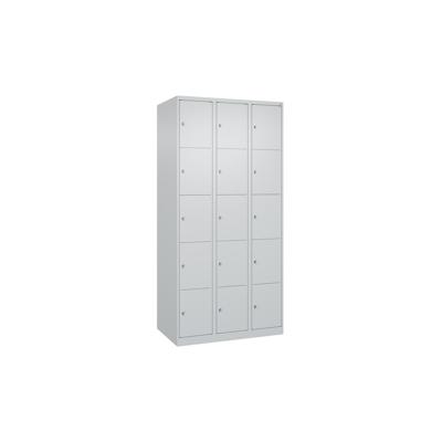 C+P Schließfachschrank Classic PLUS, 3 Abteile, 1850x900x500mm, 7035/7035