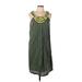 Roberta Freymann Casual Dress - Shift: Green Dresses - Women's Size Large