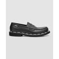 Leather Penny Loafers With Logo Trim