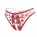 Bigersell Womens Cheeky Underwear Clearance Plus Size Period Underwear Bikini Panty Style P-372 Polyester Bikini Panties High Waisted Thongs Ladies Briefs High Waist Women s Panties Red One Size