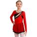 inhzoy Figure Skating Dress for Girls Glittery Long Sleeve Roller Ice Skating Dress Sizes 6-16 Red 8