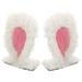 Ski Helmet Decoration Motorcycle Ear Helmets Accessories Rabbit Ornaments Artificial Wool White