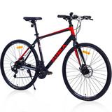 iYofe Hybrid Bike 700C for Men and Women Shimano 21 Speed Road Bike 85% Pre-assembled City Bike Commuter Bike Black
