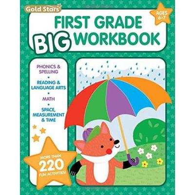 First Grade Big Workbook Ages Activities Phonics Spelling Reading Language Arts Math Space Measurement And Time Gold Stars Series
