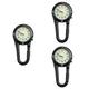 3pcs Hemobllo 1PC Clip-on Watch Night Light Alloy Unisex Backpack Buckle Belt Watch Black With White Dial For Doctors Nurses Climbing (Black)