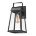 Globe Electric 1-Light Matte Black Outdoor Wall Sconce with Clear Glass Shade 91005368