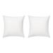 FBTS Prime 18x18 inch Square White Solid Down Alternative Pillow Inserts 2 Packs